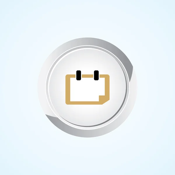 Icono de Calender on Button. Eps-10 . — Vector de stock