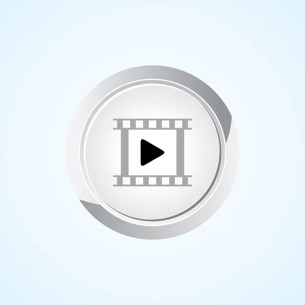 Icon of Video on Button. Eps-10. — Stock Vector