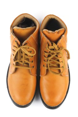 Erkekler hafif kahverengi deri ayakkabı