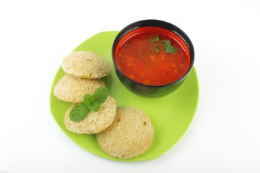 Güney Hint yemekleri tembel tembel Sambar Wada