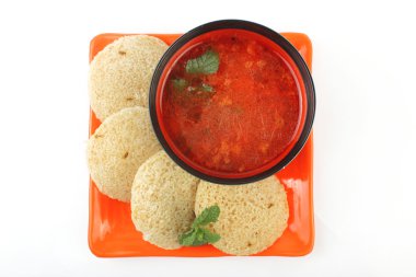 Güney Hint yemekleri tembel tembel Sambar Wada