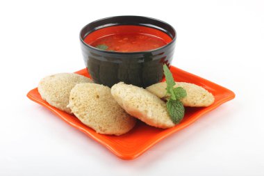 Güney Hint yemekleri tembel tembel Sambar Wada