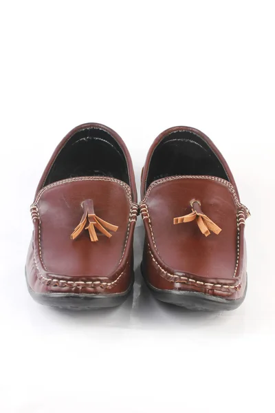 Brown leather men's shoes — Stock Photo, Image