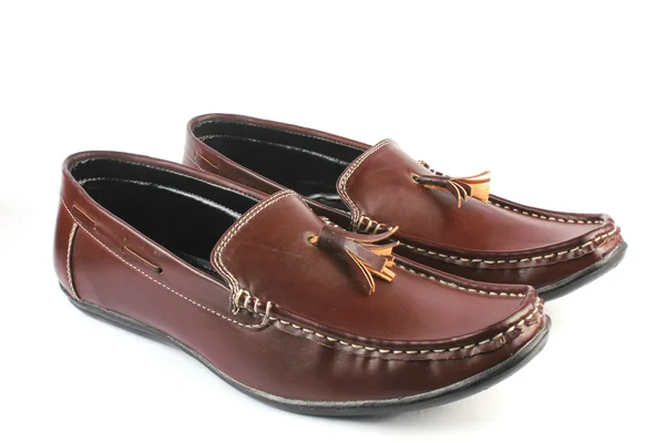 Brown leather men's shoes — Stock Photo, Image