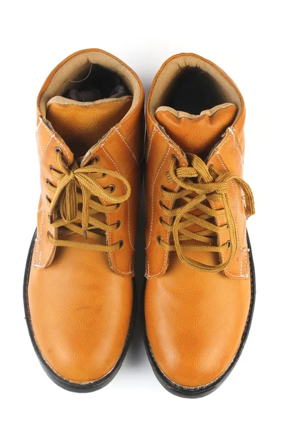 Zapatos de cuero marrón claro de los hombres —  Fotos de Stock