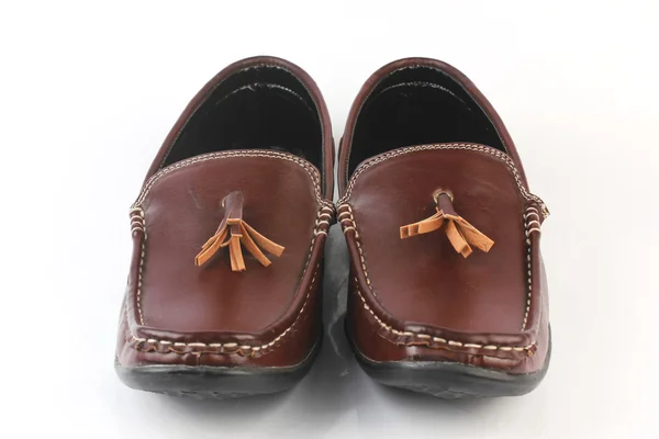 Brown leather men's shoes — Stock Photo, Image