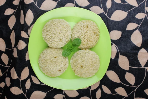 Südindisches Essen untätig sambar wada — Stockfoto