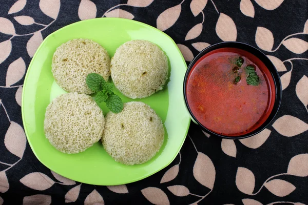 South Indian Food Idly Sambar Wada — Stock Photo, Image