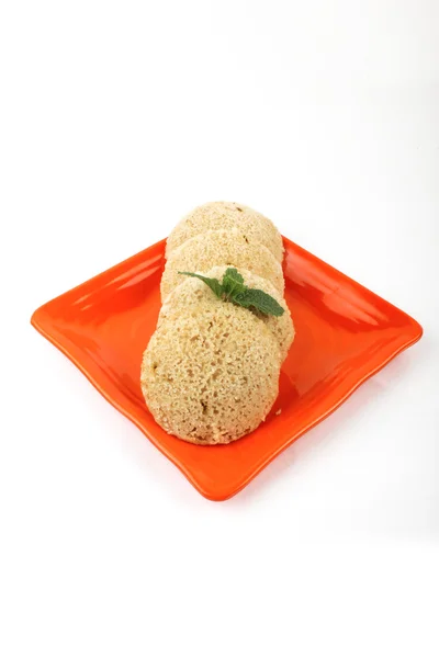 Südindisches Essen untätig sambar wada — Stockfoto