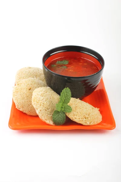 South Indian Food Idly Sambar Wada — Stock Photo, Image