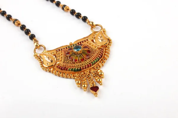 Close-up van een Indiase ketting Mangalsutra — Stockfoto