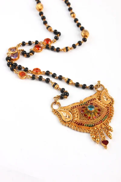 Close-up of a Indian necklace Mangalsutra — Stock Photo, Image