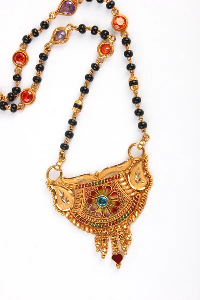 Close-up of a Indian necklace Mangalsutra — Stock Photo, Image