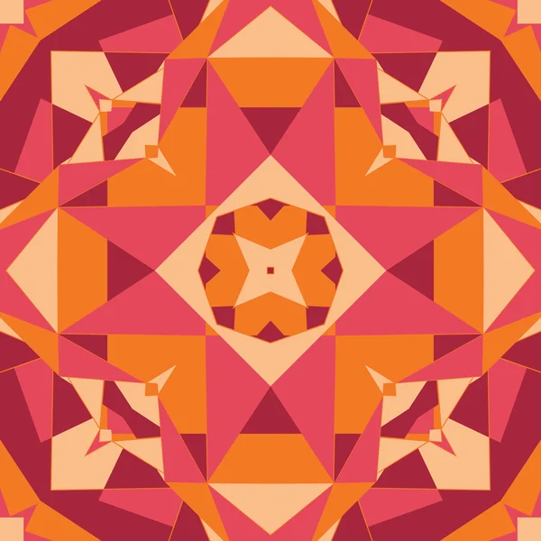 Geometría abstracta patrón sin costura naranja — Vector de stock