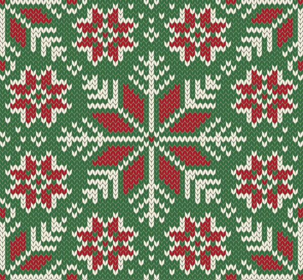 Tricoté motif de Noël sans couture — Image vectorielle