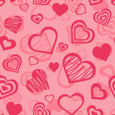 Dikişsiz desen Kalpler