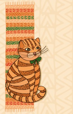 Kedi ve Dekoratif Halı