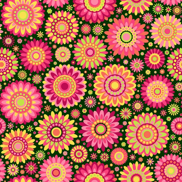 Motif floral sans couture — Image vectorielle