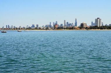 Avustralya - Melbourne içinde Port Phillip Bay görünümlerini