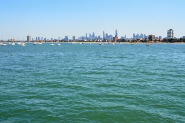 Avustralya - Melbourne içinde Port Phillip Bay görünümlerini