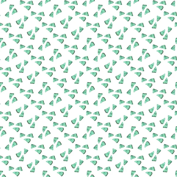 Triangolo Verde Puntini Disegno Modello Senza Soluzione Continuità Sfondo Bianco — Foto Stock