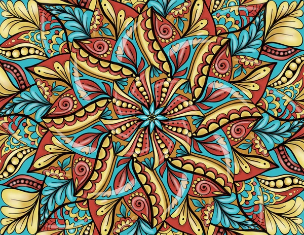 Mandala art, 3d mandala festmény, pszichodelikus háttér — Stock Fotó