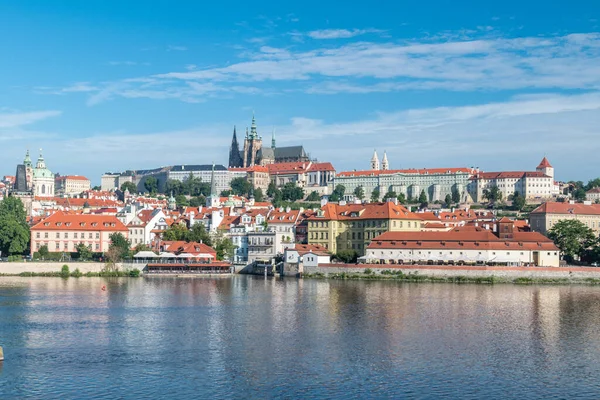Вид Гору Річку Влтава Старому Місті Прага Чехія — стокове фото