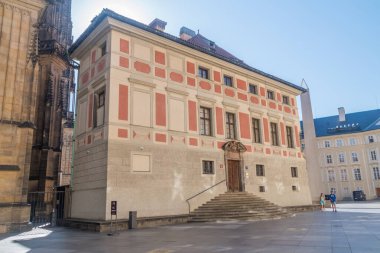 Prag, Çek Cumhuriyeti - 10 Temmuz 2020: Prag 'daki St. Vitus Katedrali Metropolitan Bölümü.