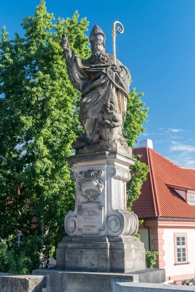 Prag Tschechische Republik Juli 2020 Augustinus Statue Des Nilpferdes Auf — Stockfoto