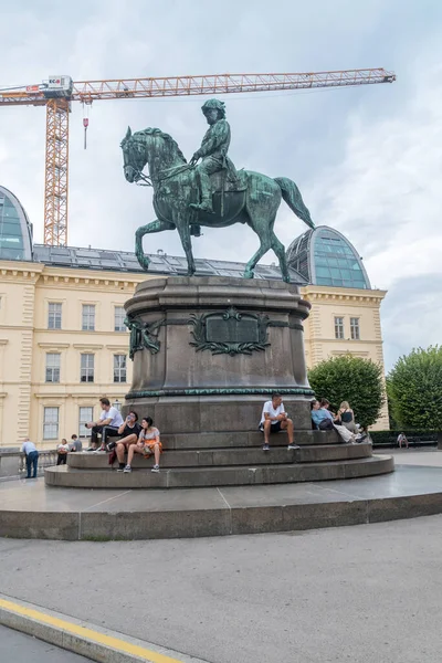 Bécs Ausztria 2020 Augusztus Ferenc József Lovas Emlékműve — Stock Fotó