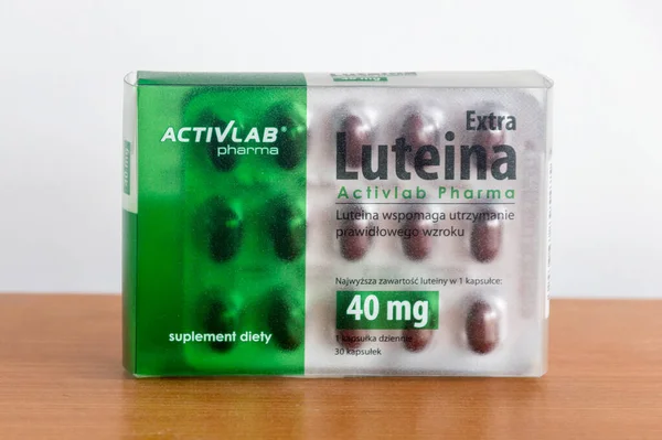 Pruszcz Gdanski Poland October 2020 Tabs Extra Luteina Activlab Pharma — Stock Photo, Image