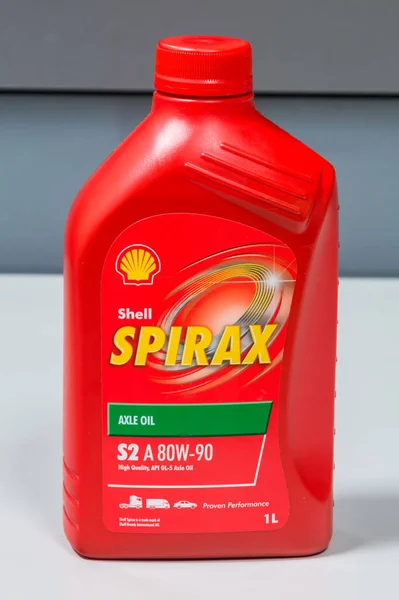 Pruszcz Gdanski Polen Dezember 2020 Shell Spirax Achsöl 80W — Stockfoto