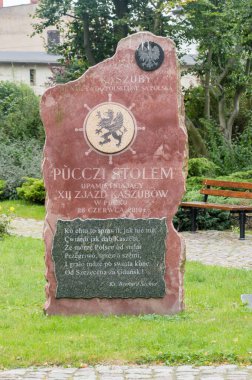 Puck, Polonya - 20 Eylül 2020: 2010 Kashubian Kongresi 'nin 12. yıldönümü.