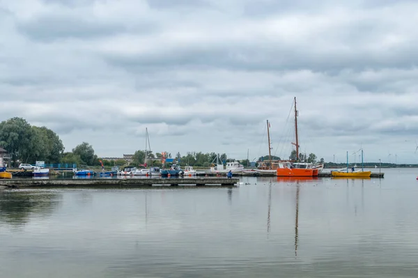 Шайба Польша Сентября 2020 Года Лодки Рыболовном Порту Шайбе — стоковое фото