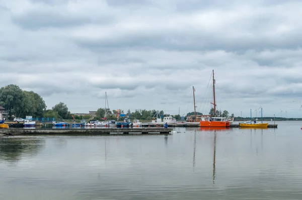 Puck Polsko Září 2020 Lodě Rybářském Přístavu Puck — Stock fotografie