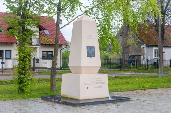 Cedry Wielkie Poland May 2021 Monument Commemorate 100Th Anniversary Poland — Zdjęcie stockowe