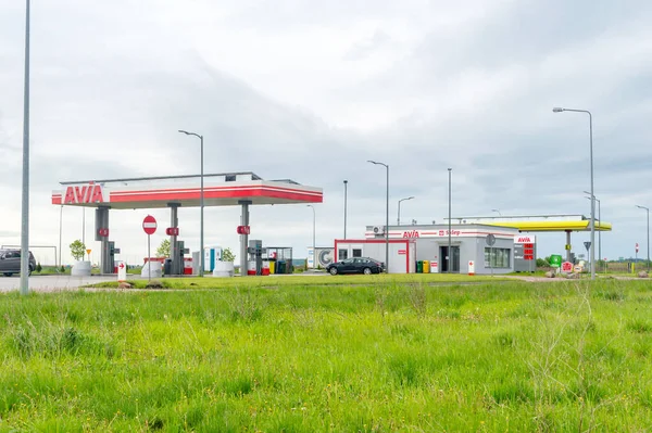 Wojanowo Polônia Maio 2021 Posto Gasolina Avia Serviço Empresa Suíça — Fotografia de Stock