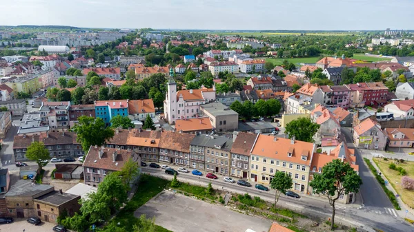 Swiebodzin Polônia Junho 2021 Vista Aérea Drone Centro Cidade Swiebodzin — Fotografia de Stock