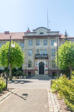 Miastko, Poland - May 31, 2021: City hall of Miastko.