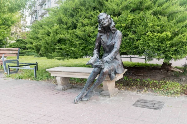 Gorzow Wielkopolski Poland June 2021 Nelly Bench Memorting German Writer — 스톡 사진