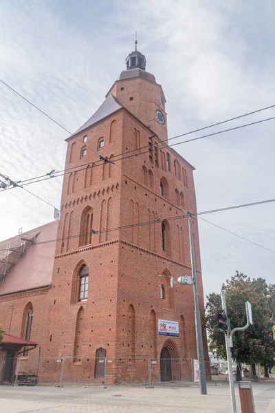 Gorzow Wielkopolski Polonia Giugno 2021 Torre Della Cattedrale Santa Maria — Foto Stock