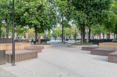 Gorzow Wielkopolski, Polonya - 1 Haziran 2021: Gorzow Wielkopolski Meydanı.