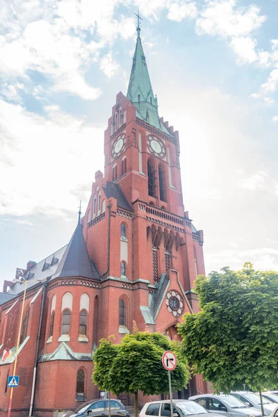 Swiebodzin Polen Juni 2021 Zonnig Uitzicht Kerk Van Heilige Maagd — Stockfoto