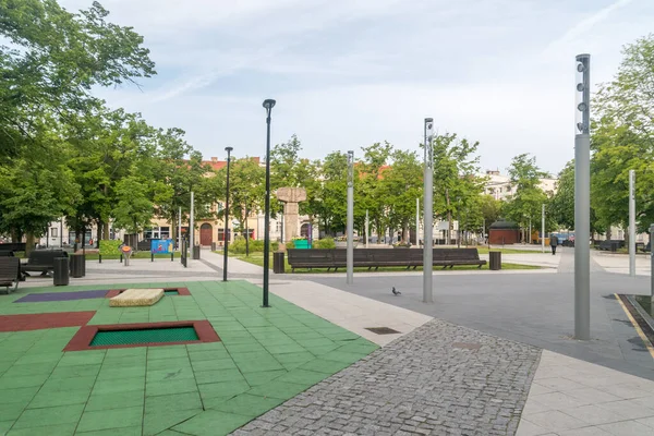 Gorzow Wielkopolski Polonia Junio 2021 Parque Infantil Plaza Kwadrat Gorzow — Foto de Stock