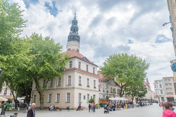 Zielona Gora Poland June 2021 Town Hall Old Market Square — Stock Photo, Image