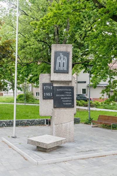 Zielona Gora Polen Juni 2021 Denkmal Der Verfassung Vom Mai — Stockfoto