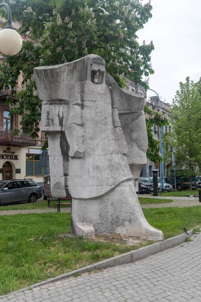 Legnica Polen Juni 2021 Skulptur Des Metallurgen — Stockfoto