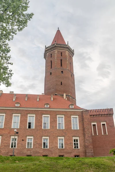 Legnica Polonya Daki Ortaçağ Gotik Piast Şatosu Zamek Piastowski Kulesi — Stok fotoğraf