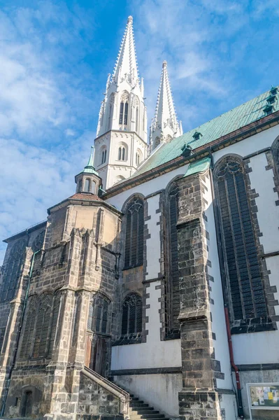 Tornen Peter Och Pauls Kyrka Den Gamla Staden Gorlitz Tyskland — Stockfoto