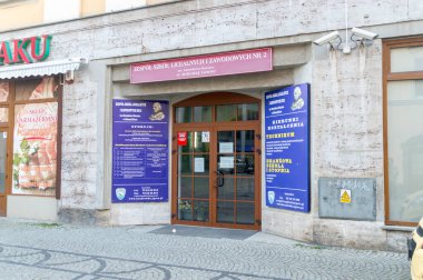 Jelenia Gora, Poland - June 2, 2021: Complex of high schools and vocational schools No. 2.